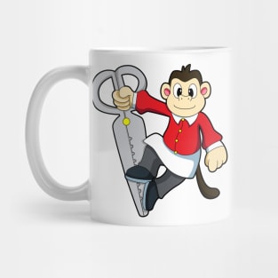 Monkey as Hairdresser with Scissors Mug